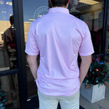 SEMI SPREAD COLLAR POLO PINK GINGHAM