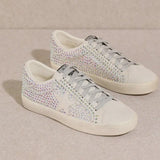 JOANN GREY STUDDED SNEAKERS