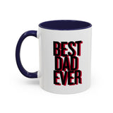 Best Dad Ever Coffee Mug | Accent Black Handle 11/15oz