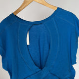 Blue Open Back Lounge Top