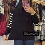 Black Turtleneck Sweater Vest