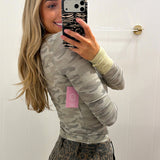 LBK CAMO WASH LONG SLEEVE TOP