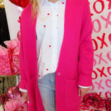 Pink Cardigan w/ Pockets
