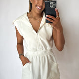 Cream Scuba Luxe Romper