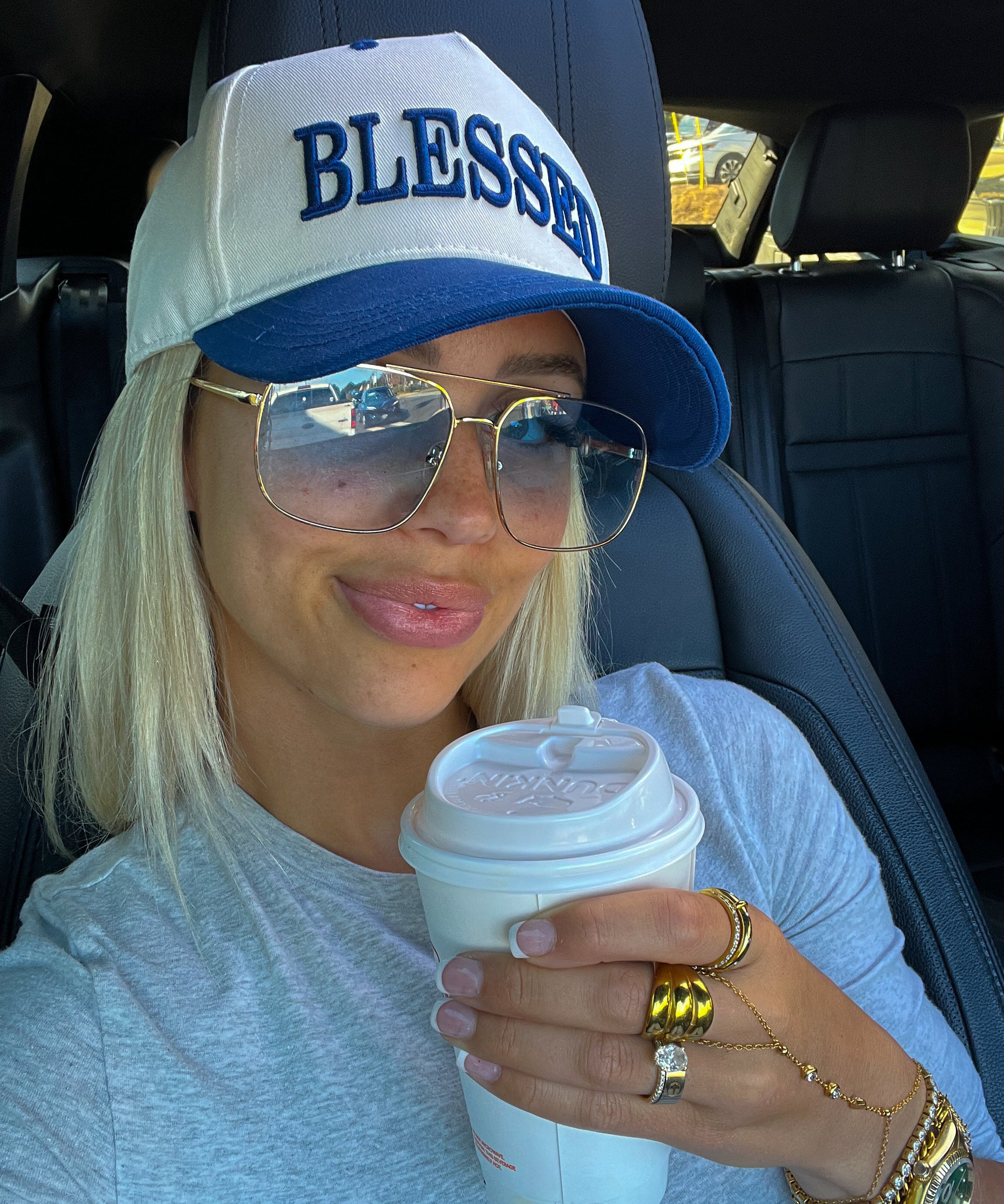 BLUE BLESSED TRUCKER HAT