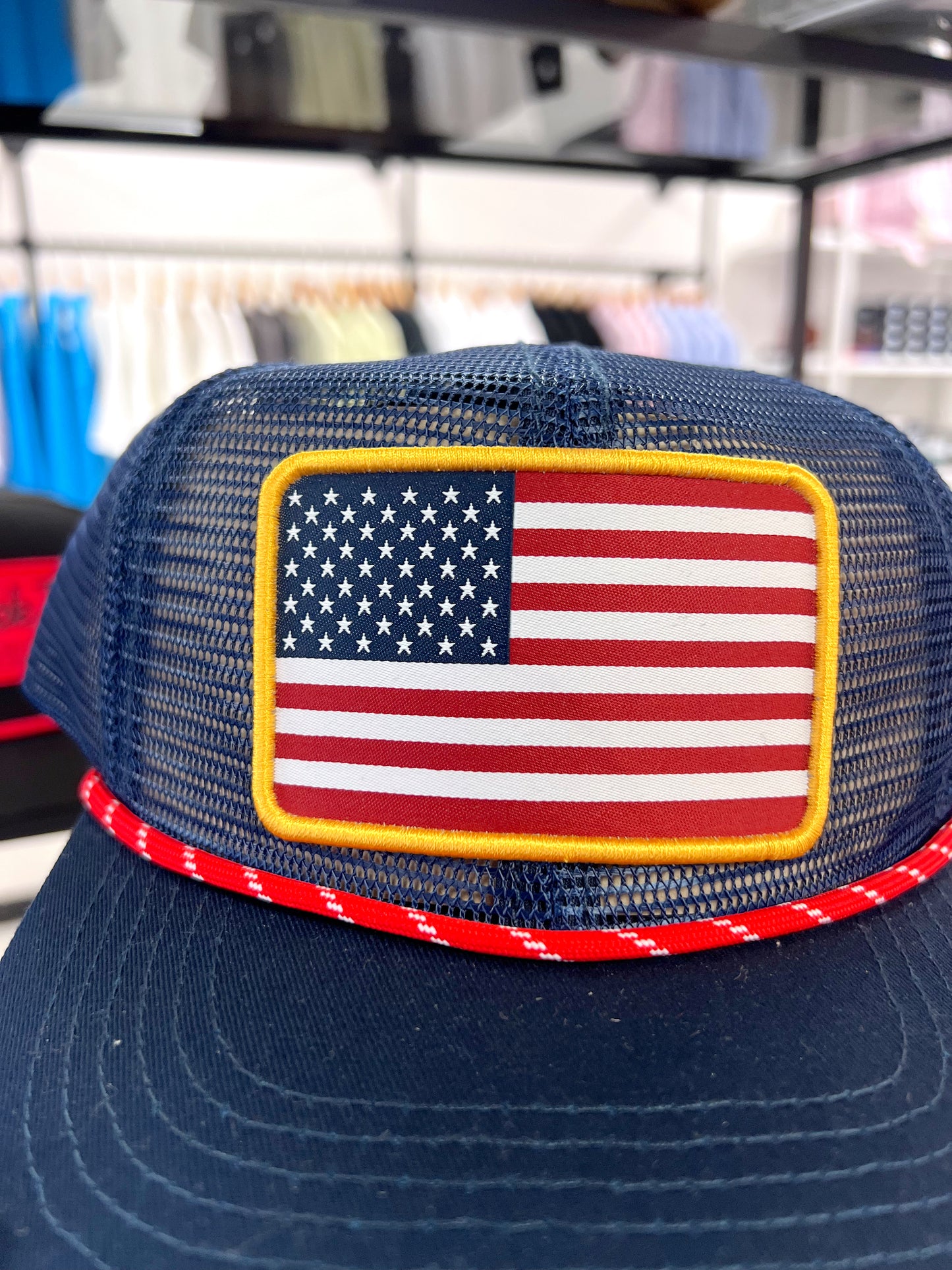 USA FLAG NAVY BLUE HAT