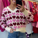 Lover Heart Soft Sweater - one size