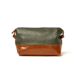 THE OXFORD TOILETRY BAG - DARK GREEN