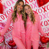 Pink & Red Stripe Soft Pajama Set