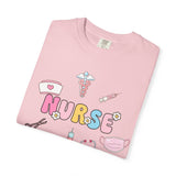 Nurse Cute Icons T-Shirt | Pastel Medical Graphic Tee for Nurses
