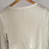 White Longsleeve Flow Top