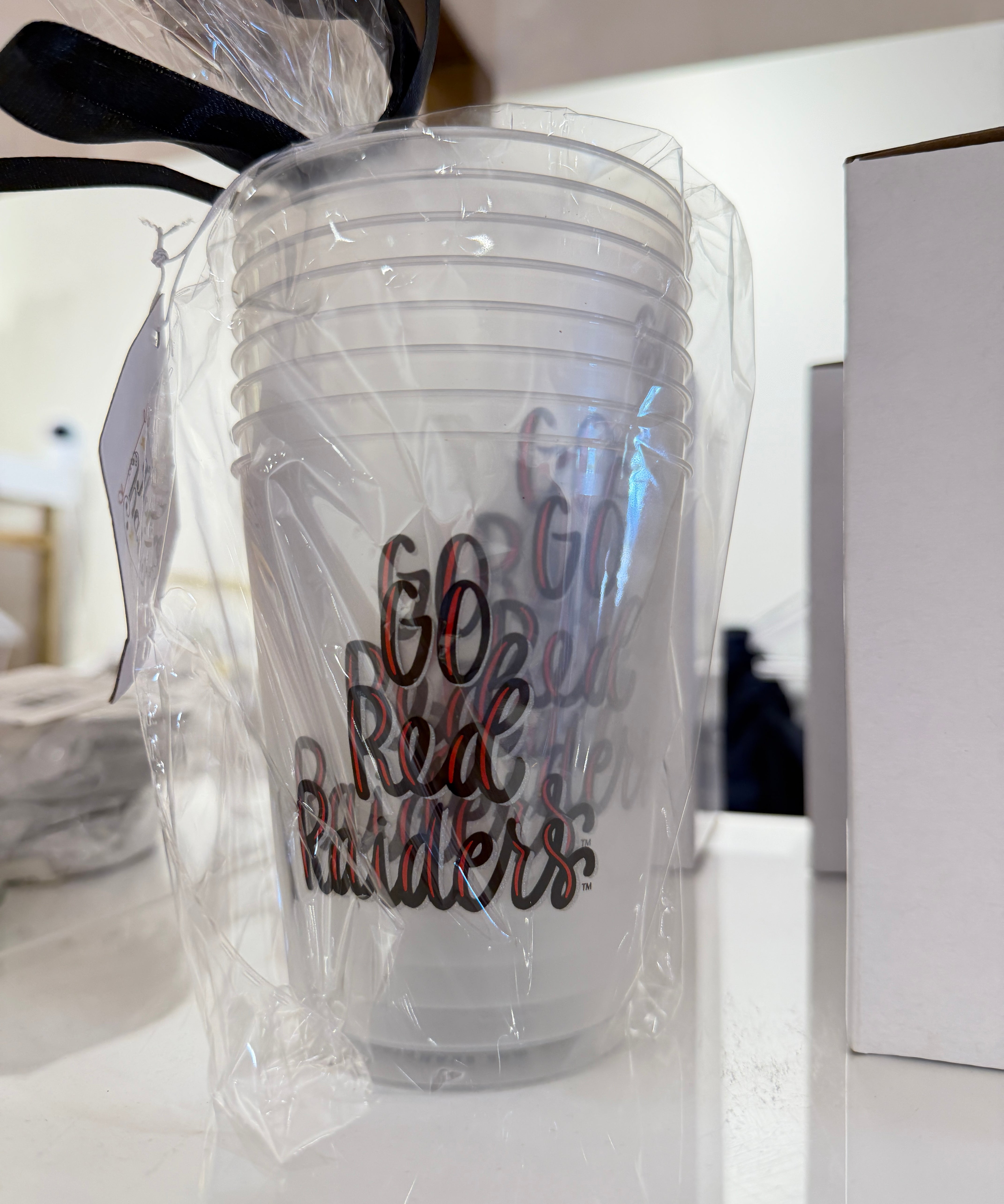 TEXAS TECH FROSTED CUPS - SET OF 8