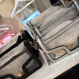 WHITE ENVELOPE SHOULDER CLEAR PURSE