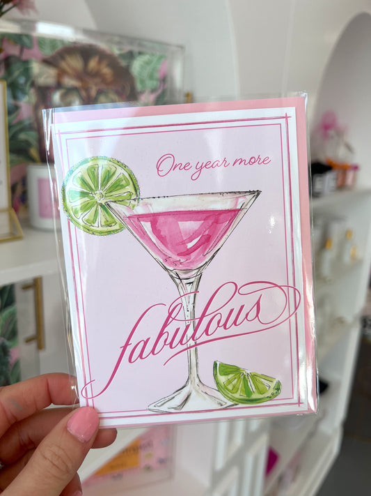 ONE YEAR MORE FABULOUS COSMOPOLITAN CARD