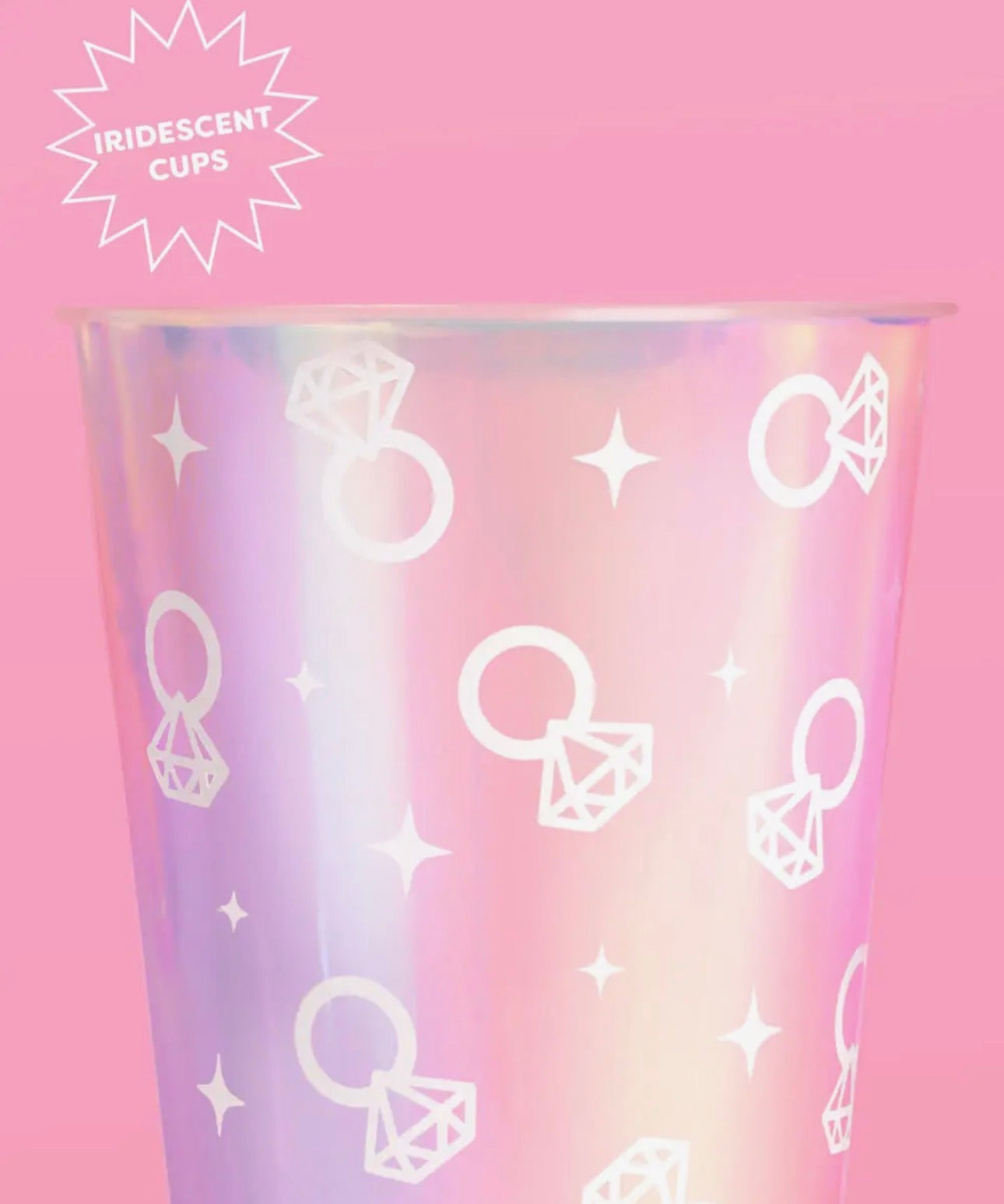 Engaged Era Bling Cups - 16 Plastic 16 Ounce Cups