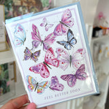 FEEL BETTER SOON LAVENDER BUTTERFLIES CARD