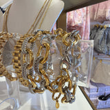 SAVY BLING TWO TONE CHAIN BRACELET