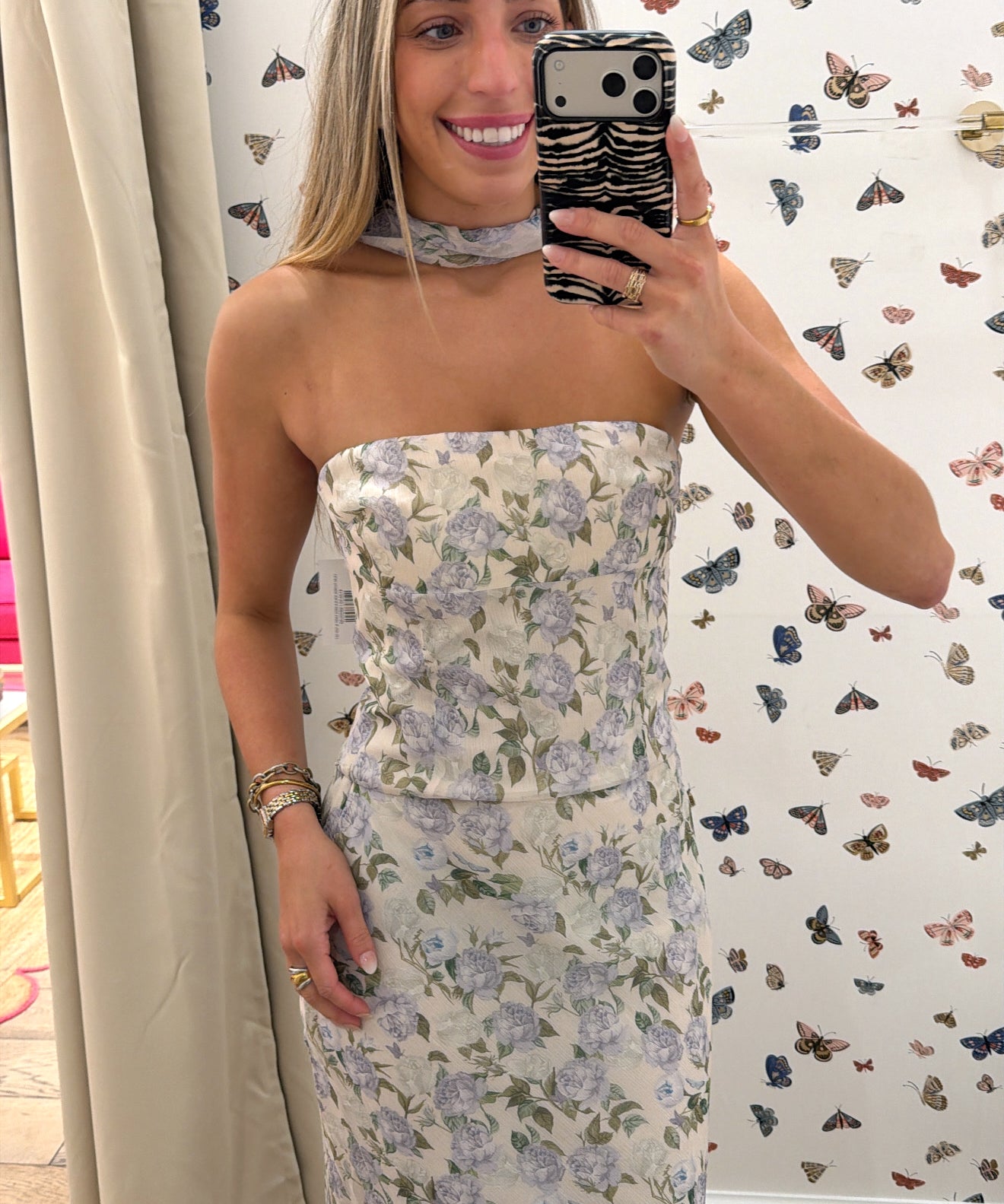 LILAC FLORAL KALILA MIDI SKIRT & TOP SET