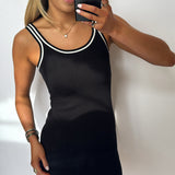 Black Knit Athletic Dress