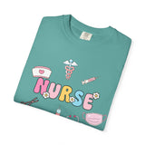Nurse Cute Icons T-Shirt | Pastel Medical Graphic Tee for Nurses