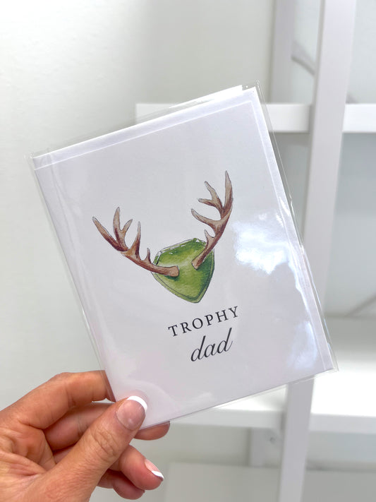 Trophy Dad Mount Fathers Day Greeting Card