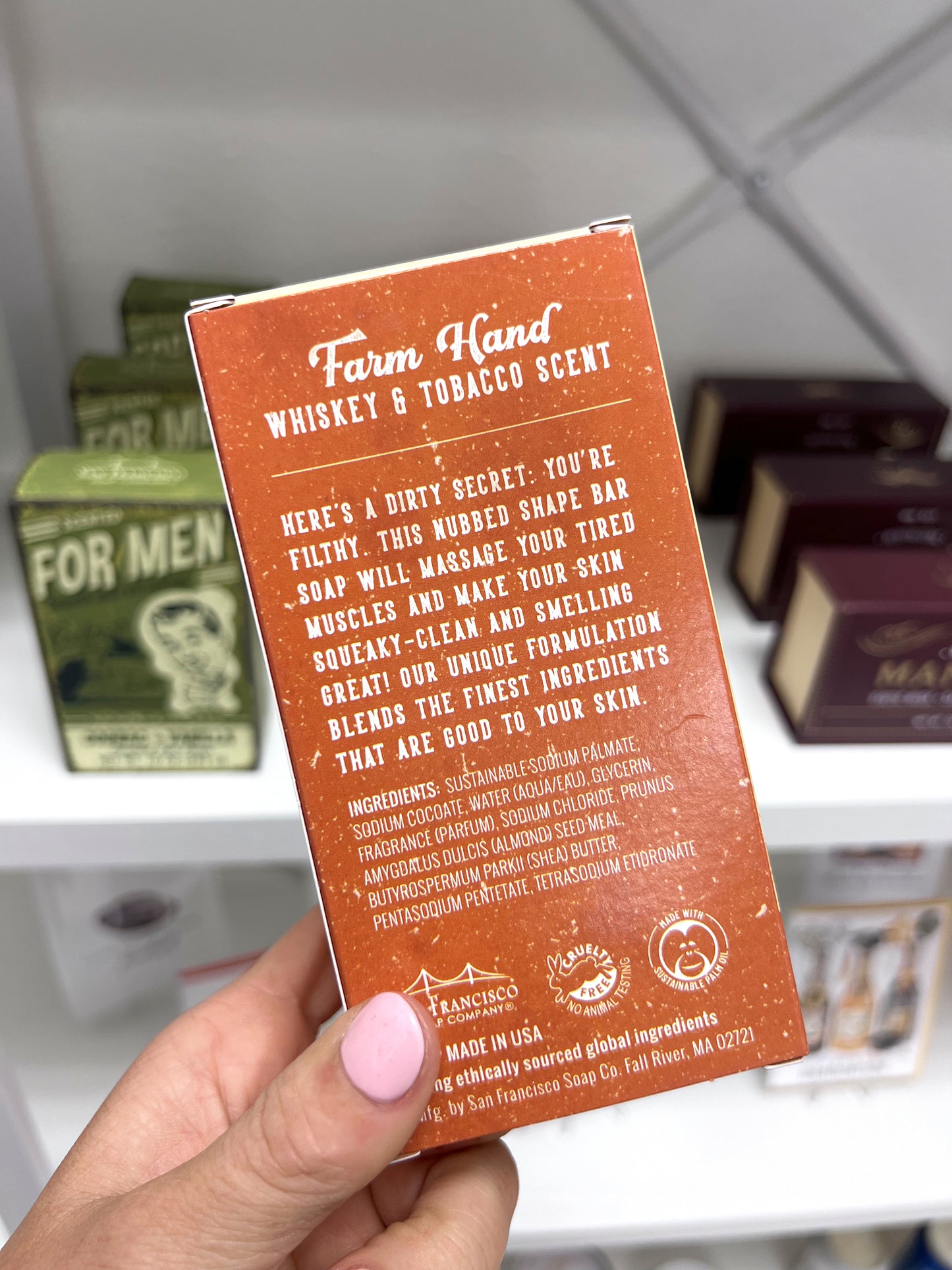 MAN BAR® - RFILTHY MAN FARM HAND WHISKEY & TOBACCO BAR SOAP