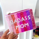 BADASS MOM STRIPED COINPURSE