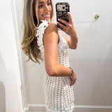 CHIC 3D FLORAL MODERN MINI DRESS