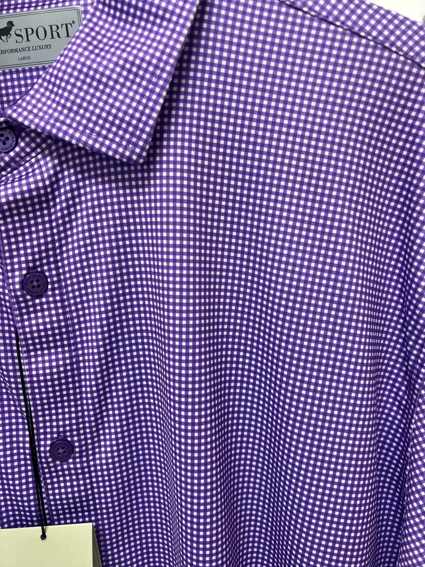 HORN LEGEND PURPLE CHECKERED LONGSLEEVE BUTTON DOWN