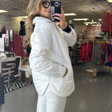 WHITE PADDED JACKET