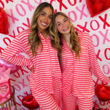 Pink & Red Stripe Soft Pajama Set