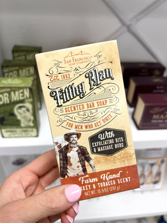 MAN BAR® - RFILTHY MAN FARM HAND WHISKEY & TOBACCO BAR SOAP