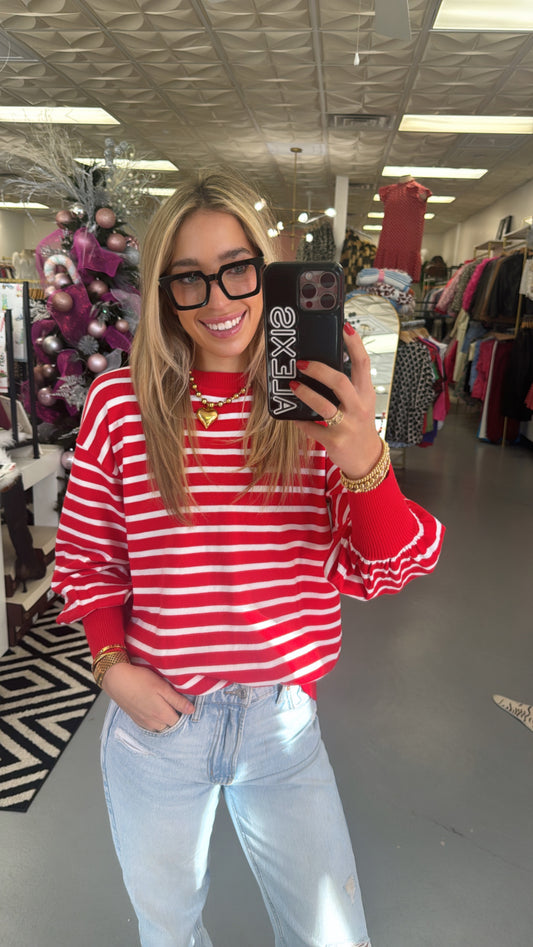 RED BALLOON LONGSLEEVE SWEATER