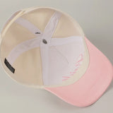 BRIDE EMBROIDERY TRUCKER HAT - PINK