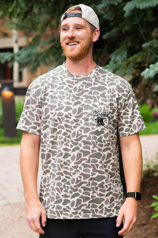 Classic Deer Camo - SS Burlebo Outdoors Pocket Tee