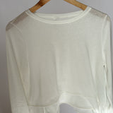 White Longsleeve Flow Top