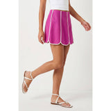 Shell Panel Linen Skort: Off White / L