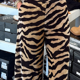 ZEBRA TAUPE PRINTED PANTS