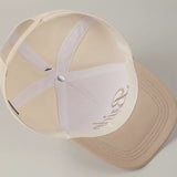 BRIDE EMBROIDERY TRUCKER HAT - BEIGE