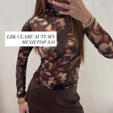 LBK CLARE AUTUMN MESH TOP