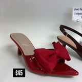 Red Oversized Bow Heel