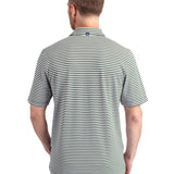 Hunter Green Cutter & Buck Stripe Mens Polo