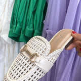 Bone Woven Slip On