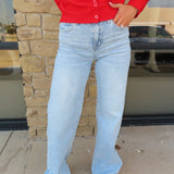 VERVET HIGH RISE FULL LENGTH LIGHT WASH JEANS