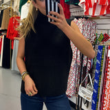 Black Turtleneck Sweater Vest