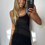 Black Knit Athletic Dress