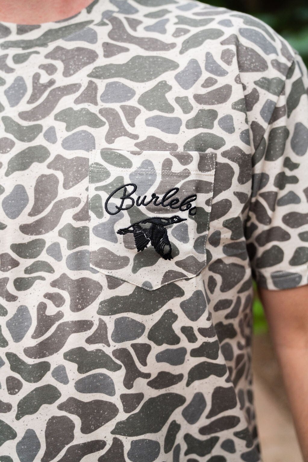 Classic Deer Camo - SS Burlebo Outdoors Pocket Tee