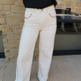 JBD CREAM HIGH RISE JEANS
