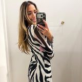 ZEBRA MINI LONGSLEEVE DRESS