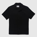 BLACK S/S PIQUE KNIT SHIRT